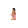 Body en résille rose et menottes 